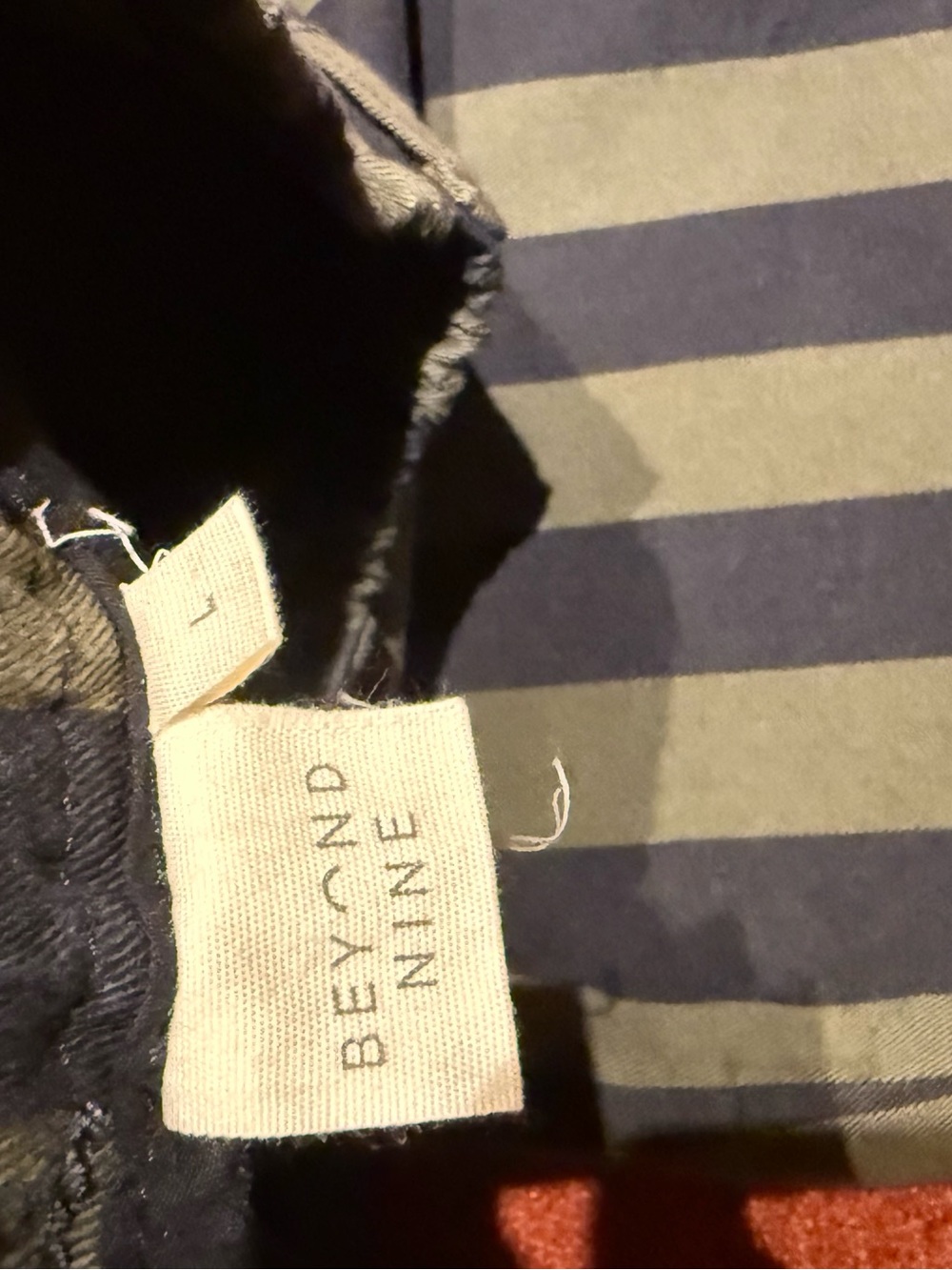 Beyond Nine Remi Jeans in Olive Black Stripe - Picture 2 of 5